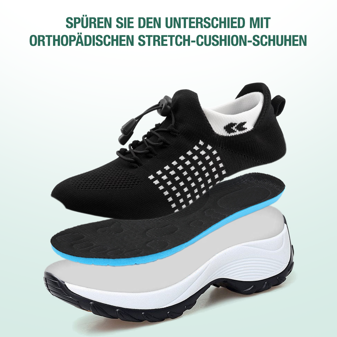 Ambulo Orthopädische Schuhe Strickstoff - Weiß Schwarz