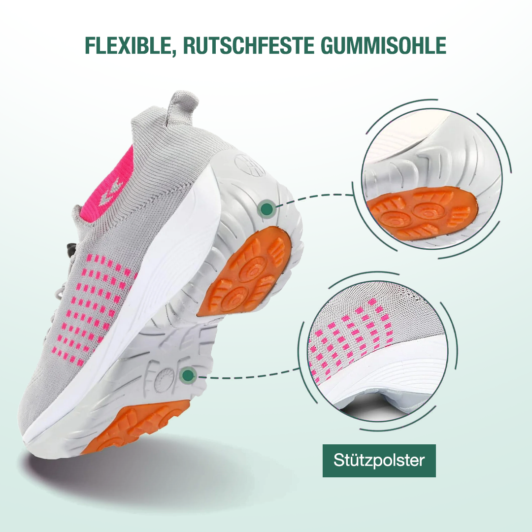 Ambulo Orthopädische Schuhe Strickstoff - Rosa Grau