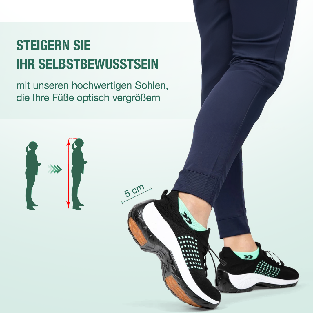 Ambulo Orthopädische Schuhe Strickstoff - Grün Schwarz