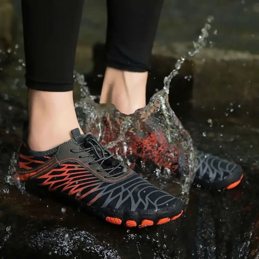 Wellentanz Barfußschuhe Mesh - Grau