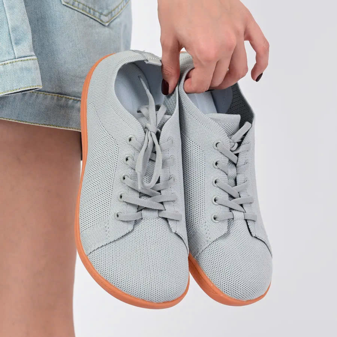 Lorry Vamp Barfußschuhe Knit - Hellgrau