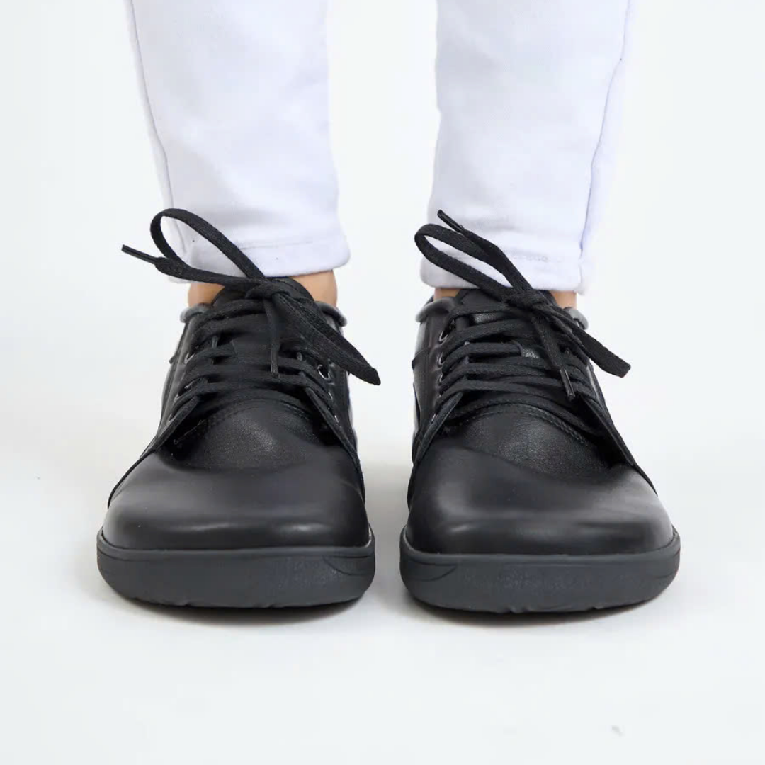 Lorry Vamp Barfußschuhe Leder - Schwarz