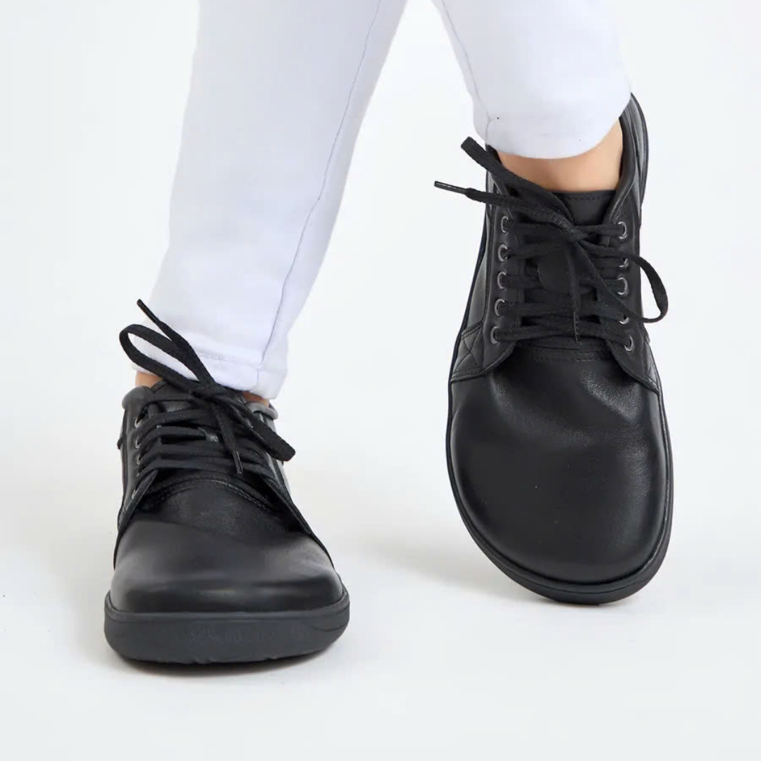 Lorry Vamp Barfußschuhe Leder - Schwarz