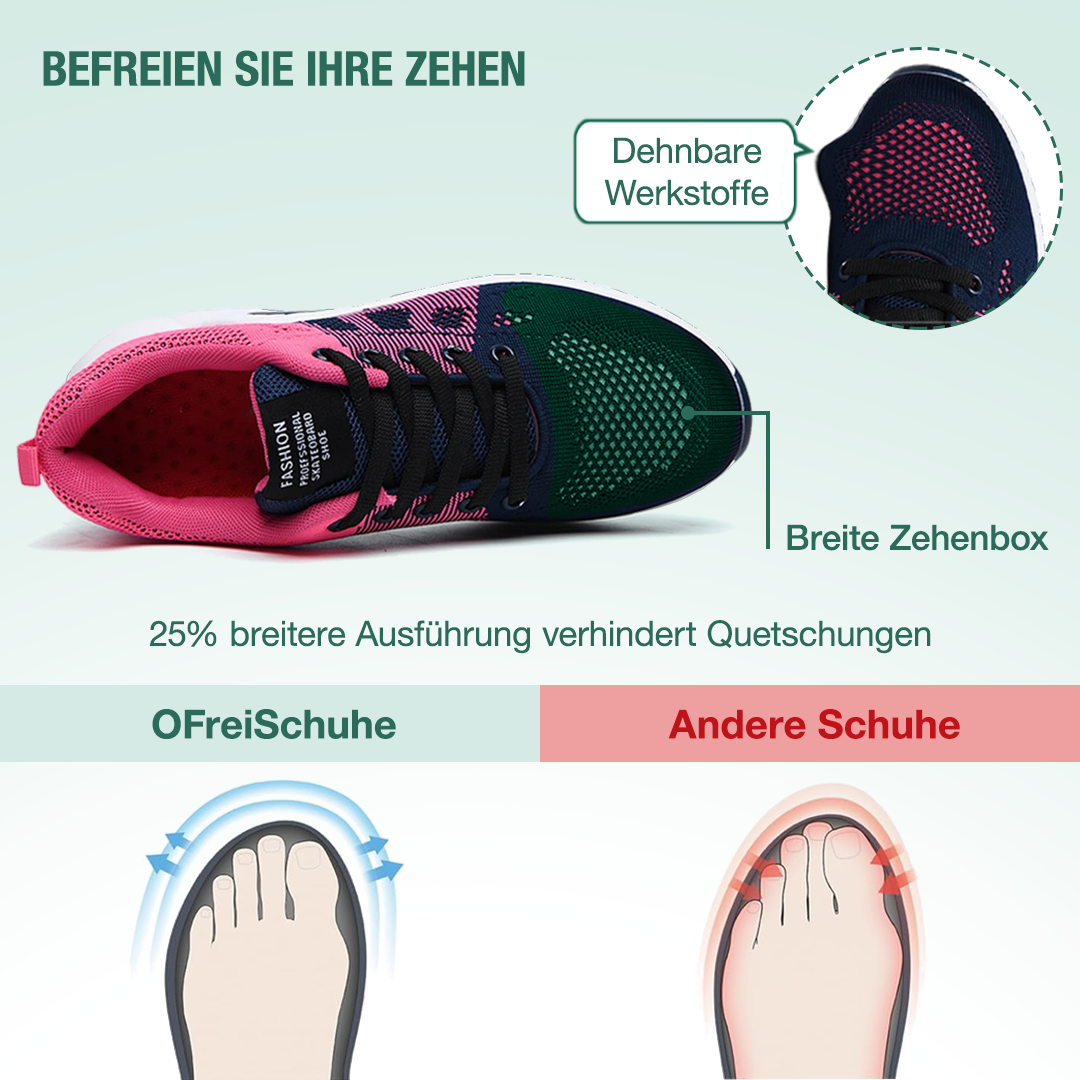 Friedensfuß Orthopädische Schuhe - Schwarz Rosa