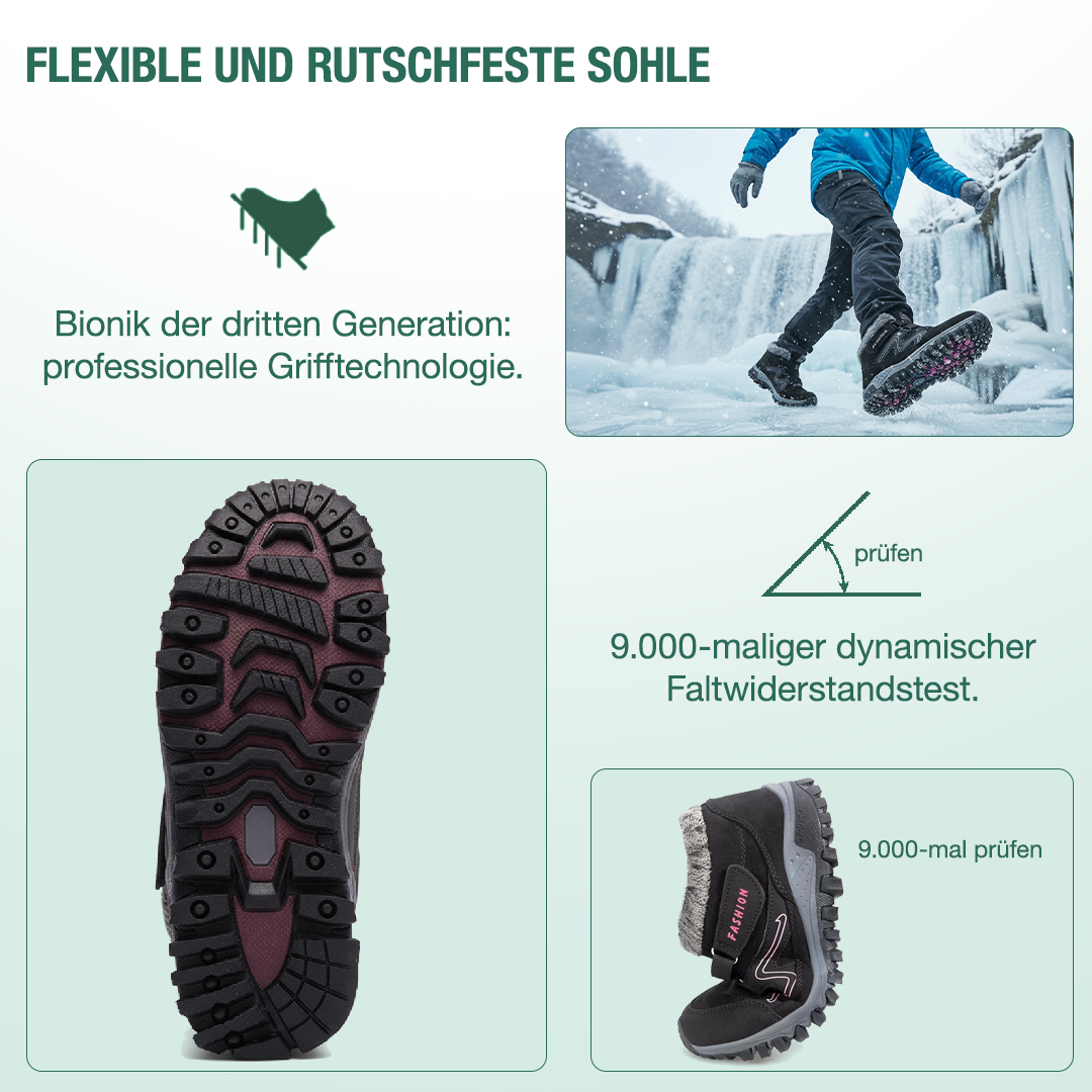 Solvema Orthopädische Winterschuhe - Rosa Schwarz